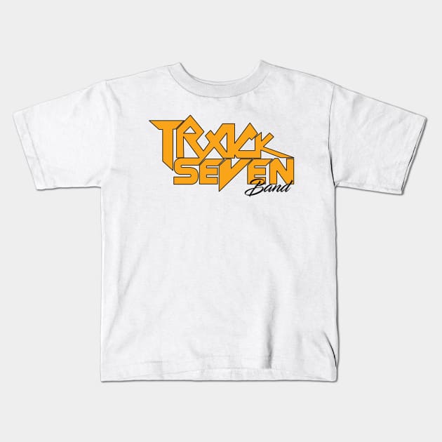 Orange Track Seven Band logo Kids T-Shirt by TrackSevenBand